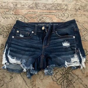 AE Dark Wash, Next Level Stretch Jean Shorts